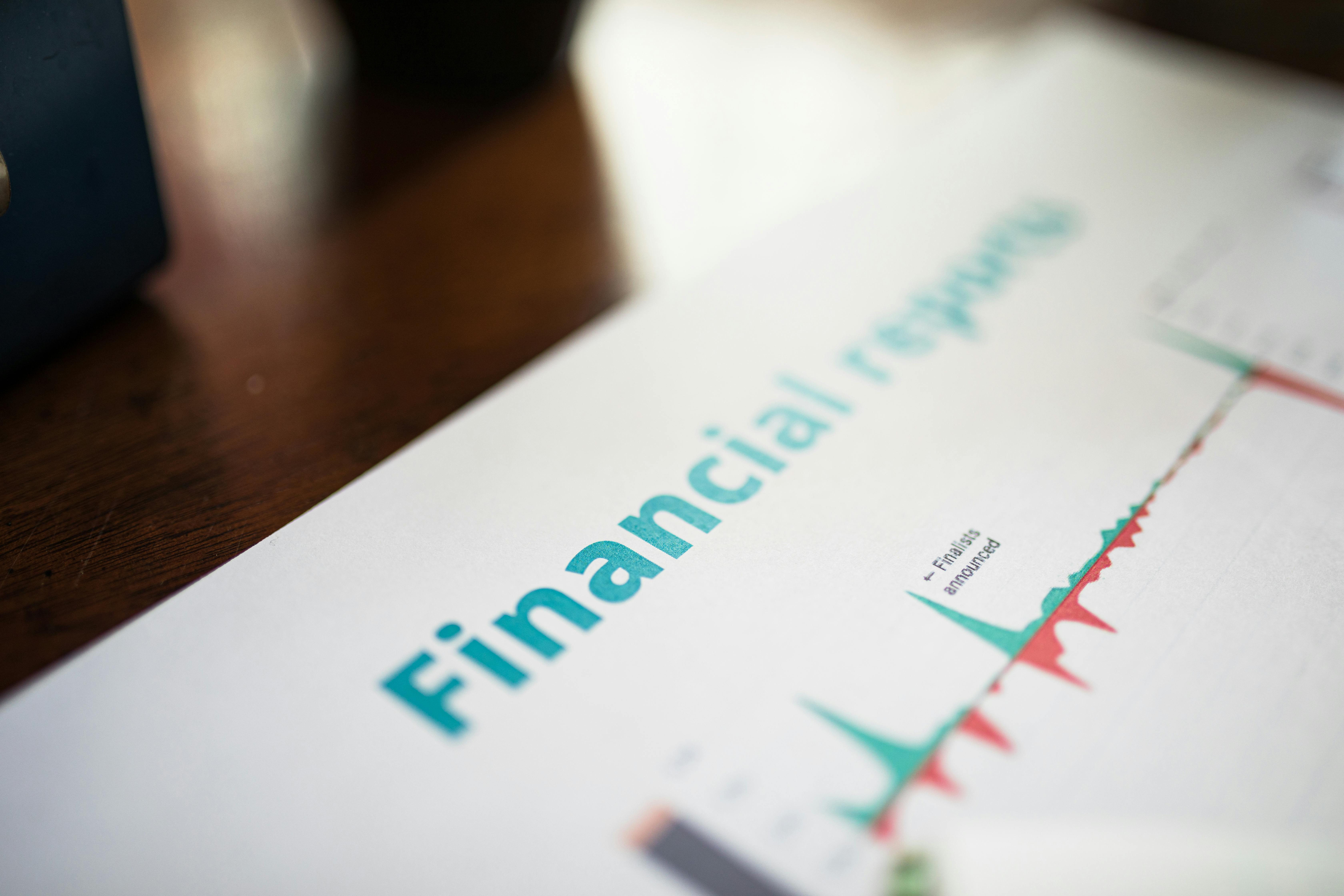 Close Up of a Financial Report